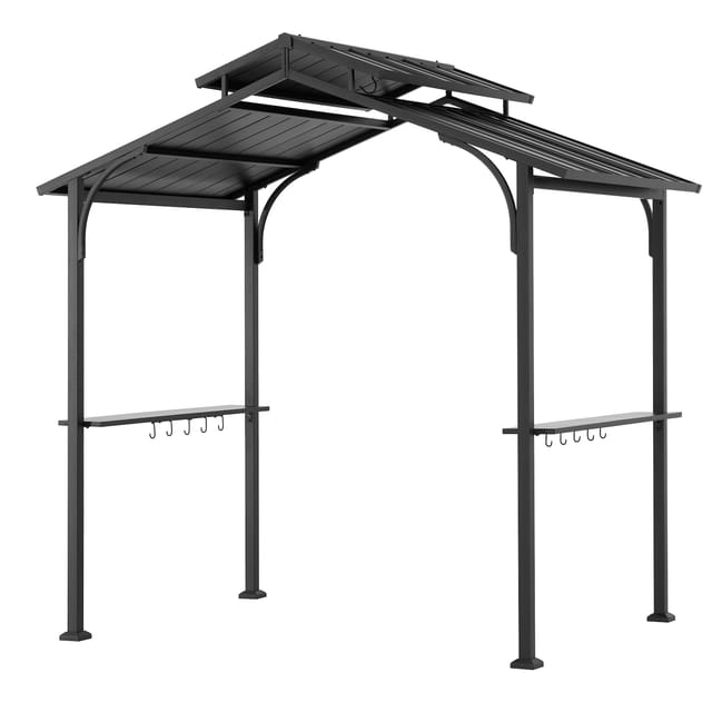 Sunjoy Stahl-Grill Gazebo Ecrins 153 cm x 242 cm Braun