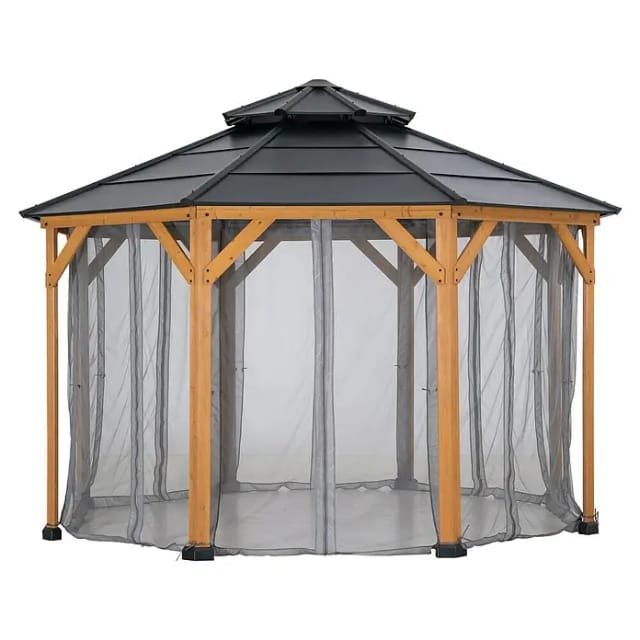 Sunjoy Netz für Zedernholz Gazebo 395 cm x 395 cm