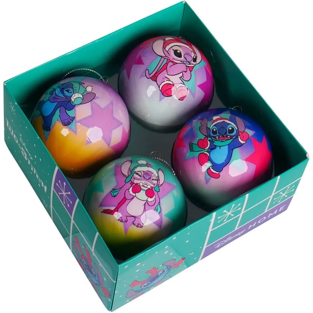 Disney Weihnachtskugel-Set Stitch 4 Stück