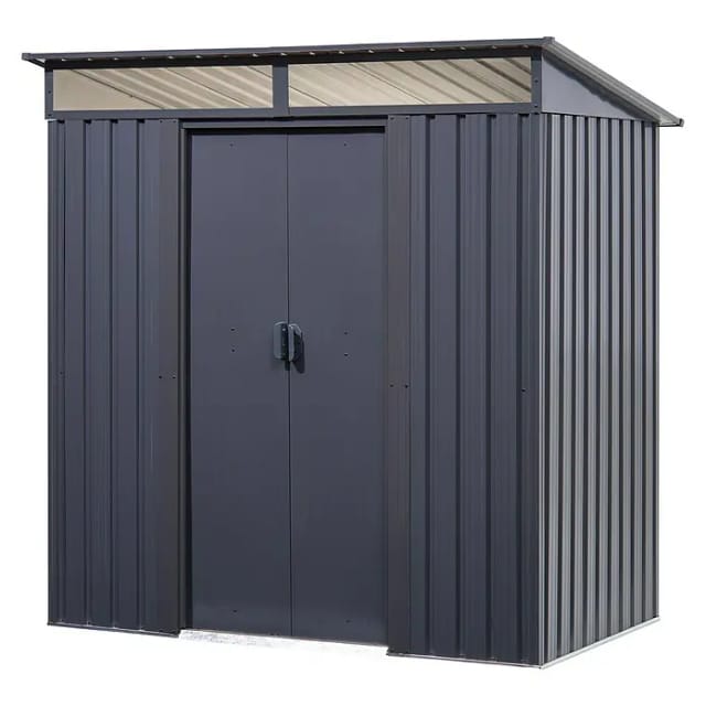 Floraworld Metall-Gerätehaus Anthrazit 2 m²