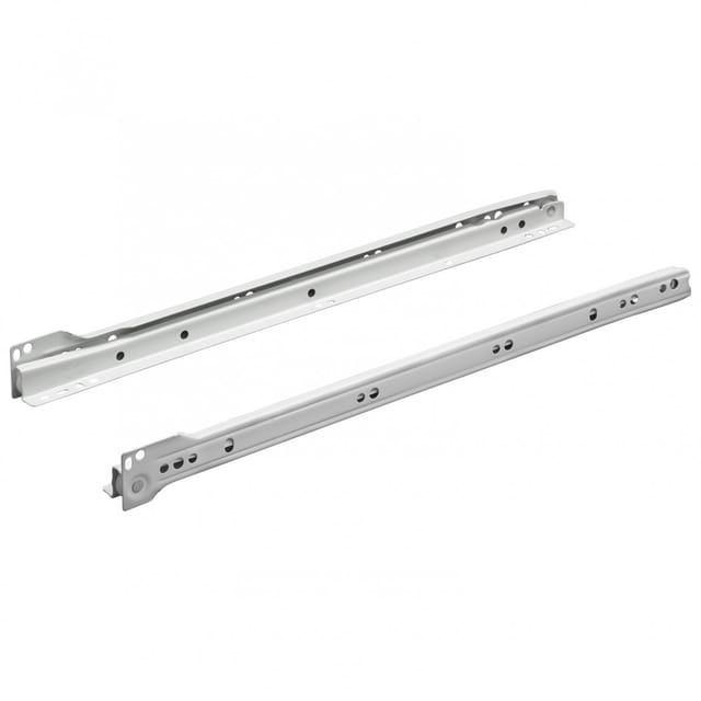 Hettich Rollschubführung 250 mm Stahl pulverbeschichtet Weiß