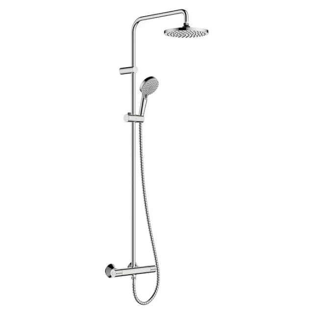 hansgrohe Duschsystem mit Termostat Vernis Blend Regendusche EcoSmart Chrom