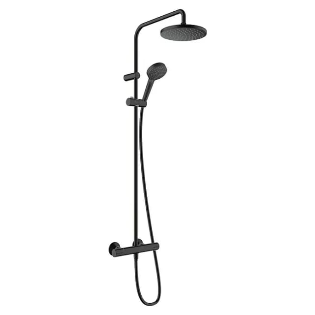 hansgrohe Duschsystem mit Termostat Vernis Blend Dusche EcoSmart Mattschwarz
