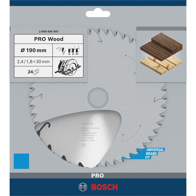 Bosch Kreissägeblatt Pro Speedline 190 mm x 30 mm