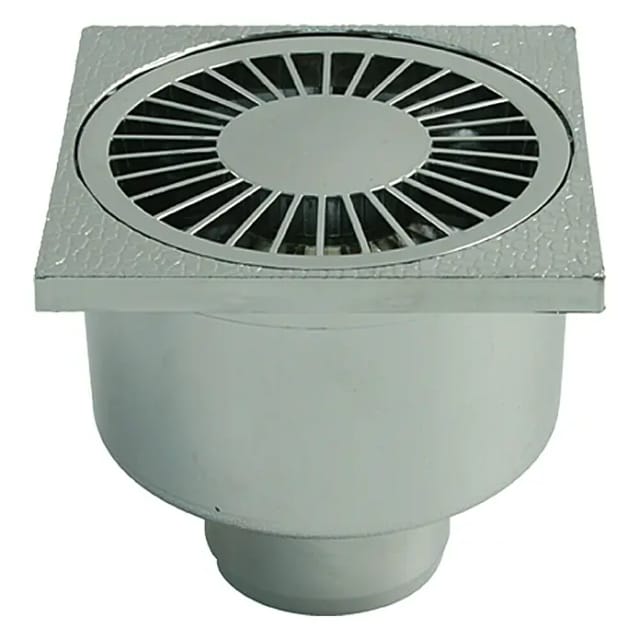 Marley Badablauf senkrecht ABS DN 50 verchromt 100 mm x 100 mm