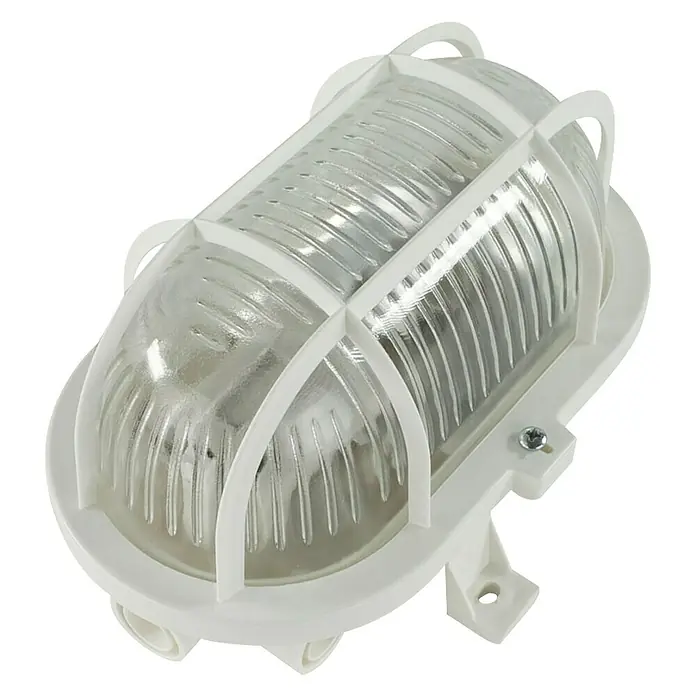 LED-Kellerlampe 5 W Strukurglas 400,m Weiß