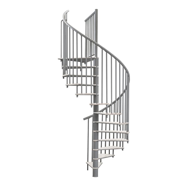 Minka Spindeltreppe Switch Ø 160 cm Grau-Weiß Raumhöhe bis 295 cm