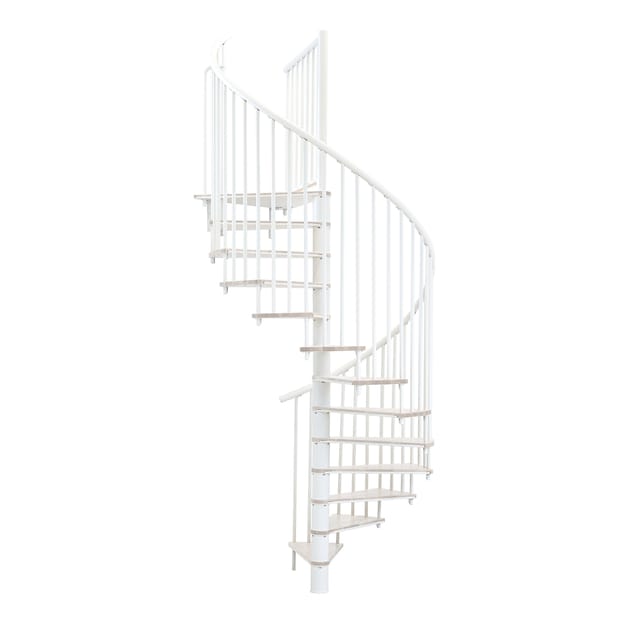 Minka Spindeltreppe Switch Ø 120 cm Weiß Raumhöhe bis 295 cm