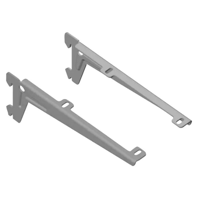 Einloch-Winkelträger Silber 18 cm 2 Stück