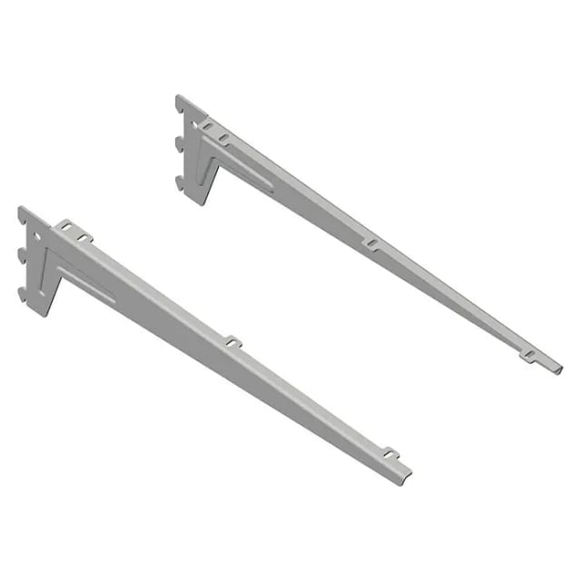 Einloch-Winkelträger Silber 48 cm 2 Stück