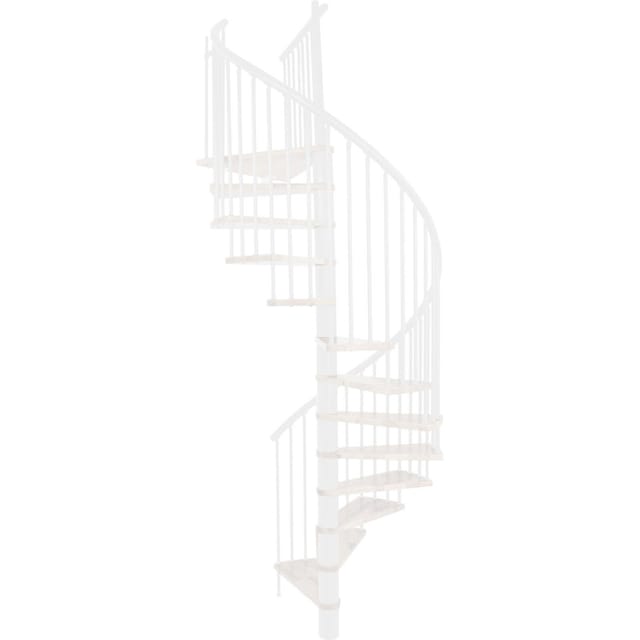 Minka Spindeltreppe Spiral Effect Ø 140 cm Weiß Raumhöhe bis 305 cm