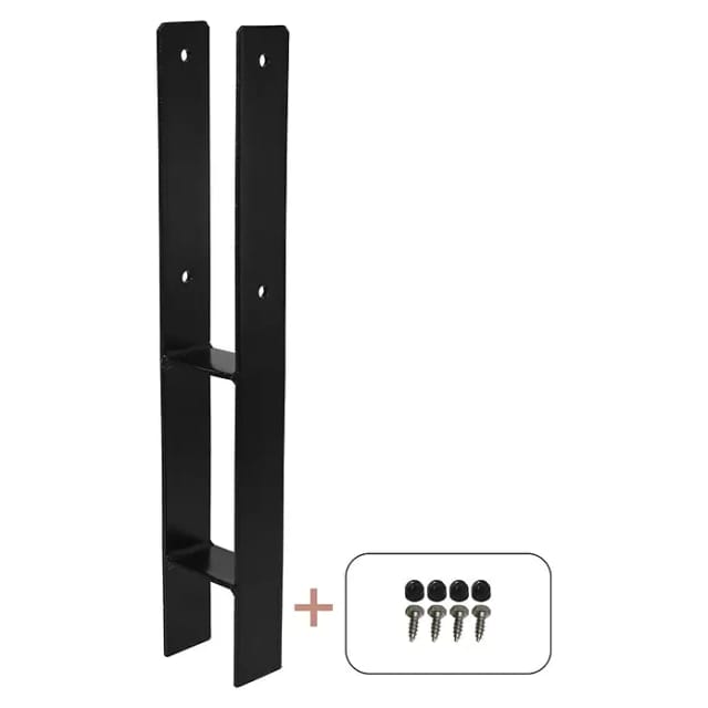 Pfostenträger Schwarz 600 mm x 91 mmx 60 mm