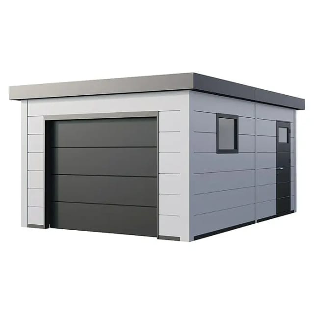 Garage 3654 mit Weiße Ecken 358 cm x 538 cm Weiß