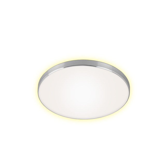 Briloner LED-Deckenleuchte Simpa Backlighteffekt 35,5 cm x 6,5 cm Silber-Weiß