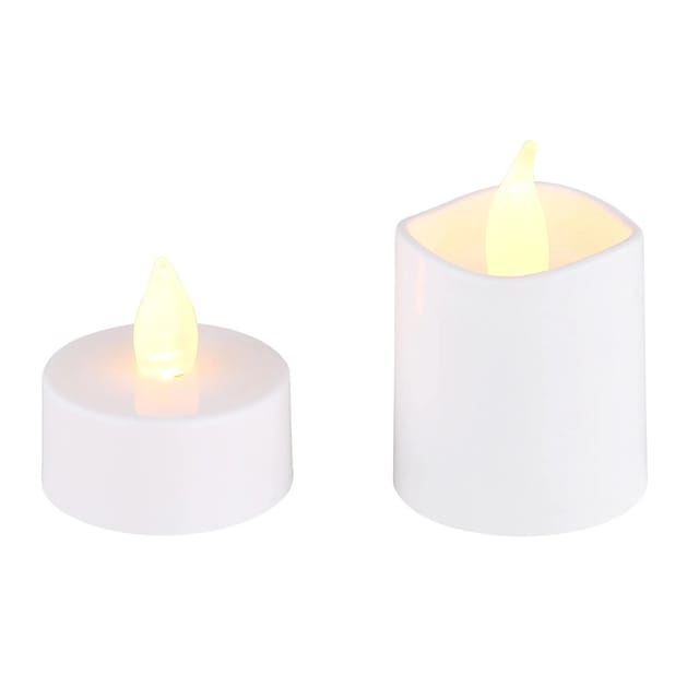 Globo LED-Teelichter-Set Kunststoff Weiß 16-teilig