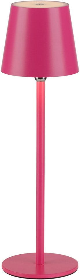 Just Light Akku-LED-Tischleuchte Boteria Pink Ø 11 cm x 37 cm