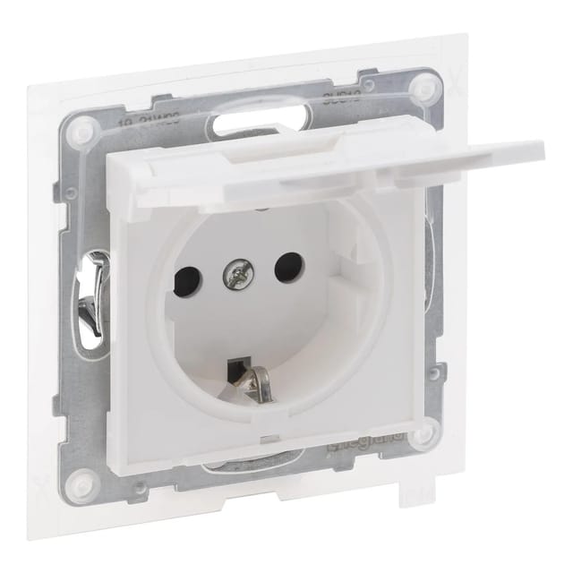 Legrand Steckdose Seano mit Deckel 16 A 250 V Ultraweiß
