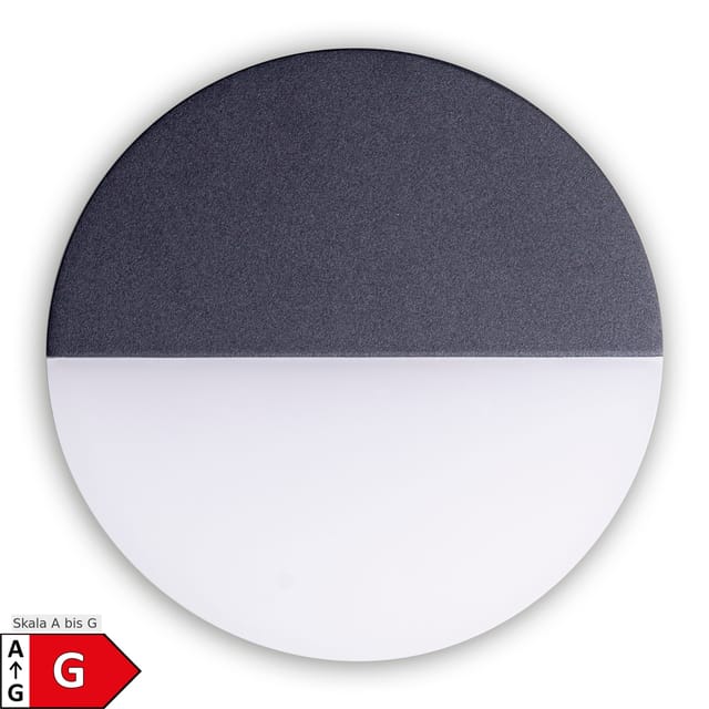 Näve LED-Außenwandleuchte Sobrio Anthrazit Ø 18 cm x 5,5 cm
