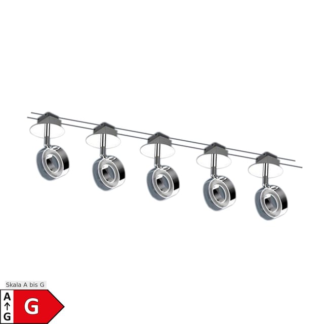 Näve LED-Seilsystem-Deckenspots Rund Tony 12 cm x 50 cm x 6 cm