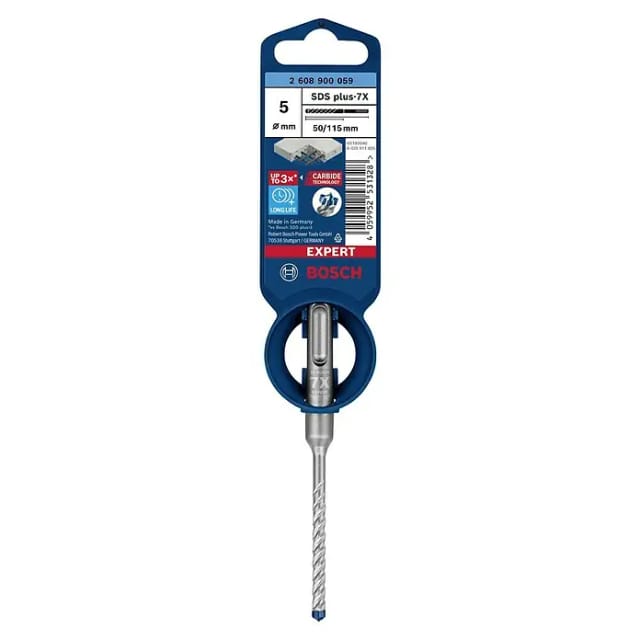 Bosch Expert SDS plus-7X Hammerbohrer Ø 5 mm 50/115 mm Länge