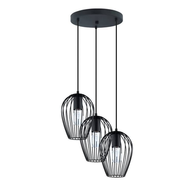 Eglo Pendelleuchte Newtown Schwarz 3-flammig Ø 38 cm