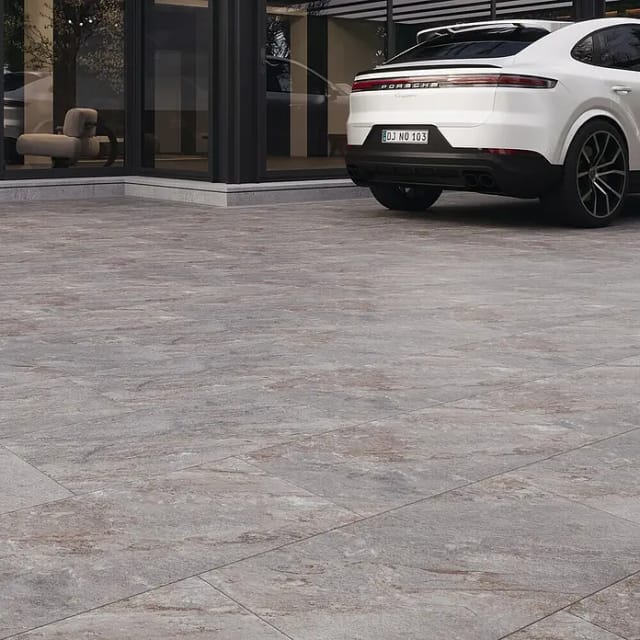 Terrassenplatte Feinsteinzeug Arizona Braun 40 x 80 x 2 cm