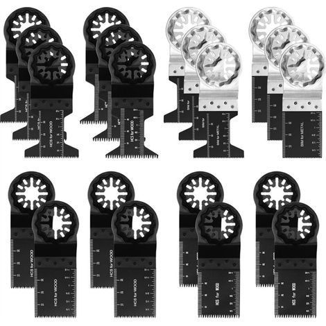 20-teiliges Set Multifunktionaler Oszillierender Sägeblätter Zum Schneiden Von Metall Und Holz