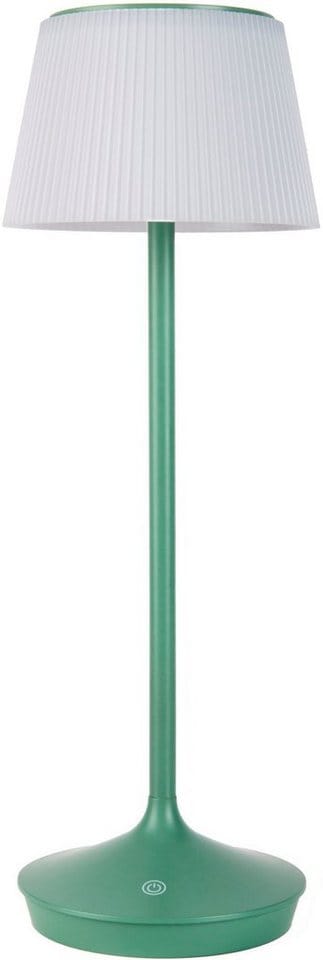 Näve LED-Solar-Akkutischleuchte Emmi Grün Ø 13 cm x 38 cm