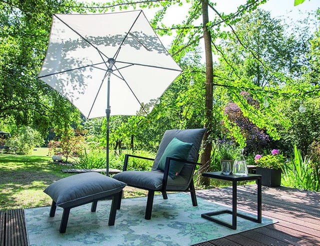 Siena Garden Marktschirm Ø 250 cm Anthrazit mit Knickfunktion