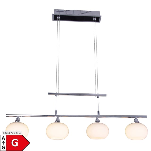 Näve LED-Pendelleuchte Kemi Chrome Ø 150 cm x 82 cm 4er-Set