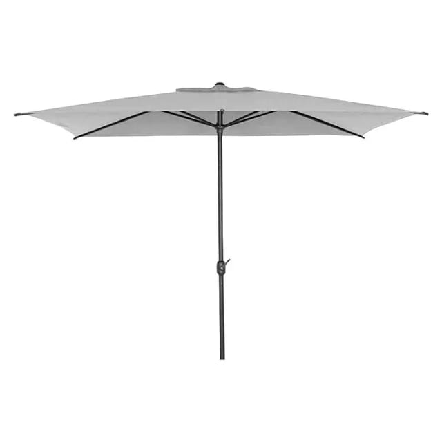 Siena Garden Marktschirm 200 cmx 300 cm Grau mit Knickfunktion