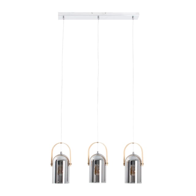 Näve Pendelleuchte Vidrio Silber 141 cm x 11,5 cm 64 cm 3er-Set