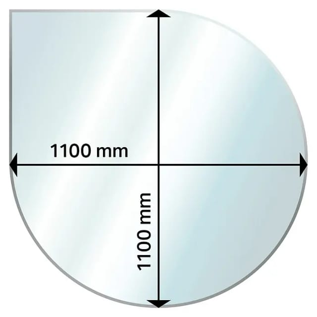 Aduro Glasbodenplatte Tropfenförmig