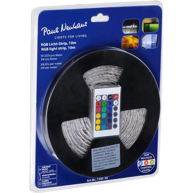 Paul Neuhaus LED-Lichtstreifen Teania mehrfarbig 10m Rolle