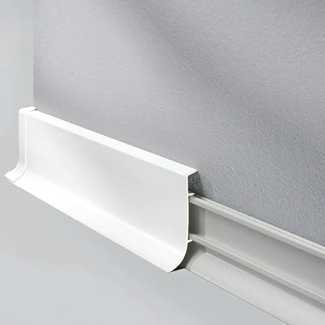 Sockelleiste Kunststoff klemmbar Weiß 60 mm x 18,5 mm x 2500 mm