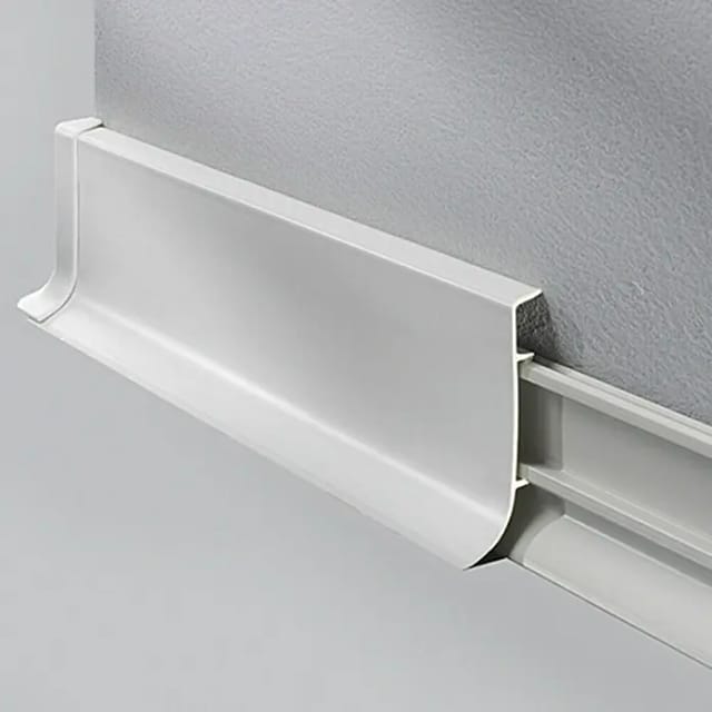 Sockelleiste Kunststoff klemmbar Hellgrau 60 mm x 18,5 mm x 2500 mm