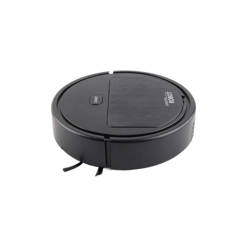 3-in-1-akku-saugroboter. Leistungsstark Bei Schwachem Licht. Intelligent. Saugt Und Wischt Haare, Staub Und Schmutz. Schwarz.