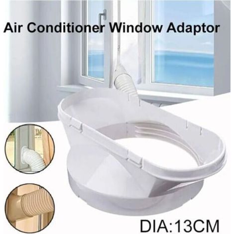 Accessoires De Climatisation Portable Durables De 13 Cm : Plaque De Fenêtre Pratique, Adaptateur De Conduit De Raccordement De Tuyau D'Échappement Blanc.-aquaforge