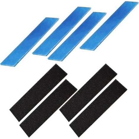 Lot De 8 Filtres À Air De Rechange Pour Climatiseurs Split Mitsubishi Electric Mac-2330ft-e Et Mac-3000ft-e - Sans Cadre (fmy) Noir Et Bleu-aquaforge