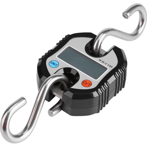 Balance Électronique Portable Weiheng Avec Crochet Et Écran Lcd, Noire.-aquaforge