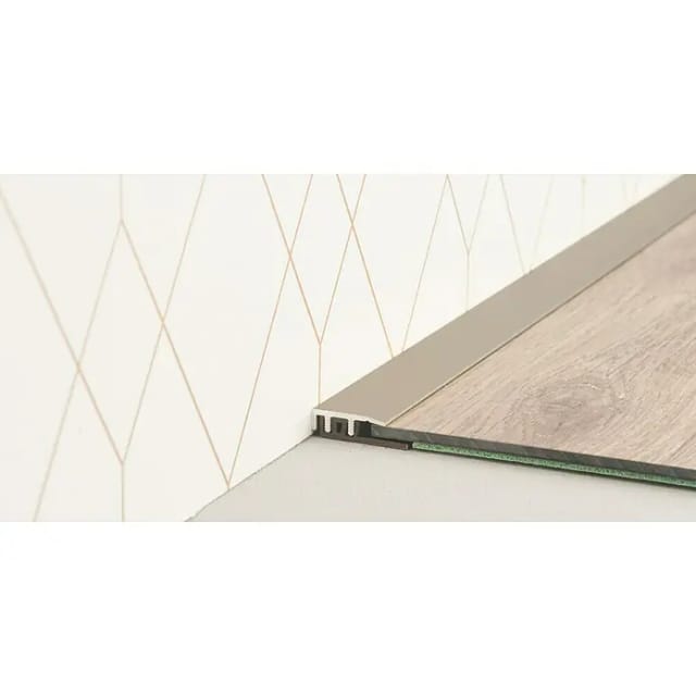 Abschlussprofil für Vinylböden Edelstahl 4 mm - 7,5 mm x 20 mm x 900 mm