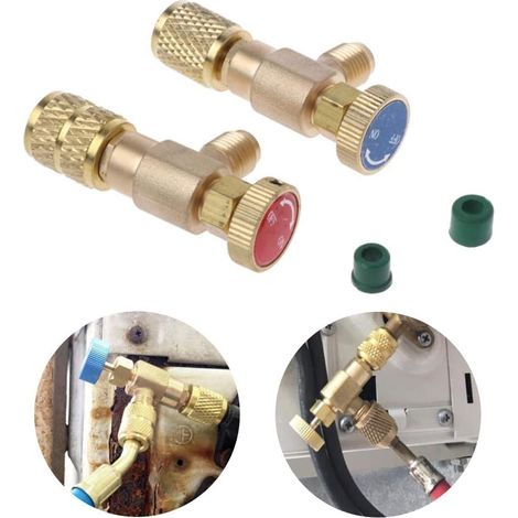 Adaptateur De Charge De Réfrigérant, Soupape De Sécurité, Raccord Rapide Pour Climatisation R410a/r22-aquaforge