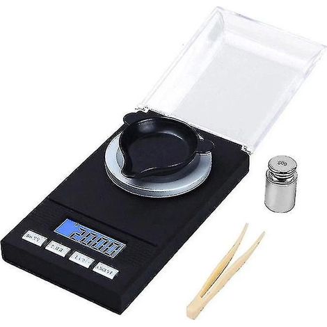 Balance Électronique Numérique Portable Mini Balance Professionnelle De Précision 0,001 G, Poids D'Étalonnage 50 G, Pince À Épiler (50 G 0,001 G) Ns2-aquaforge