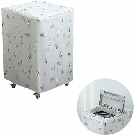 Housse Pour Machine À Laver, Protection Imperméable, Anti-poussière Et Solaire Pour Machine À Laver À Chargement Par Le Haut, Compatible Avec Différentes Marques-aquaforge