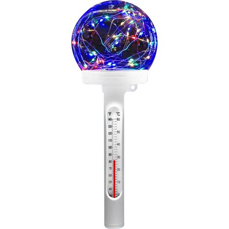 Thermomètre Solaire Numérique Flottant Pour Piscines, Avec Led, Pour Mesurer La Température De L'Eau Des Piscines, Spas, Jacuzzis Et Aquariums.-aquaforge