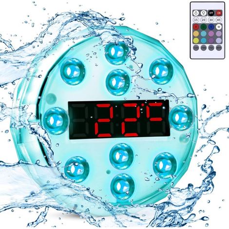 Thermomètre Flottant Pour Piscine Avec Led Pour Mesurer La Température De L'Eau Dans Les Piscines, Spas, Jacuzzis Et Aquariums-aquaforge