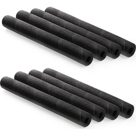Lot De 8 Tuyaux Isolants En Mousse, 40 Cm, Noirs, Pour Piscine, Poignées Et Tuyaux D'Eau.-aquaforge