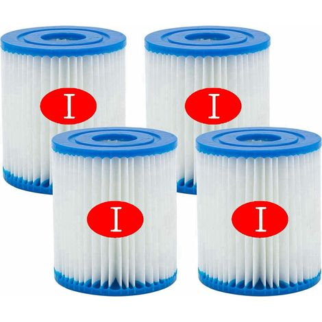 Cartouche Filtrante Bestway N° 1, 7,9 X 8,9 Cm, Pour Piscines Gonflables, Cartouche De Rechange Pour Le Nettoyage Des Piscines Tubulaires. (paquet De 4)-aquaforge