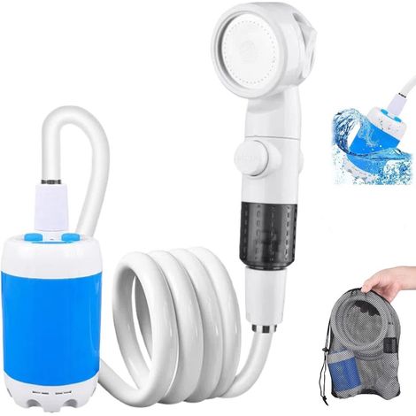 Douche Mobile Rechargeable - Douche De Camping Portable - Avec Batterie De 4000 Mah - Avec 3 Modes De Jet-aquaforge