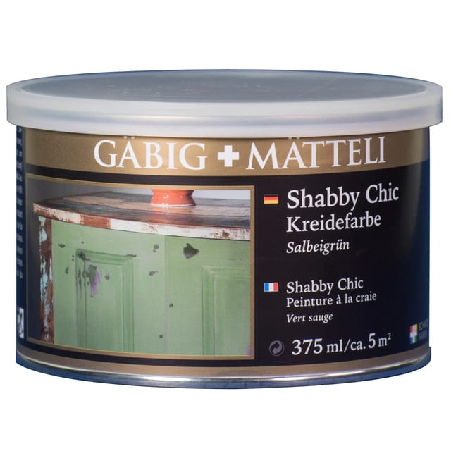 Gäbig+Mätteli Shabby Chic Kreidefarbe Salbeigrün matt 375 ml